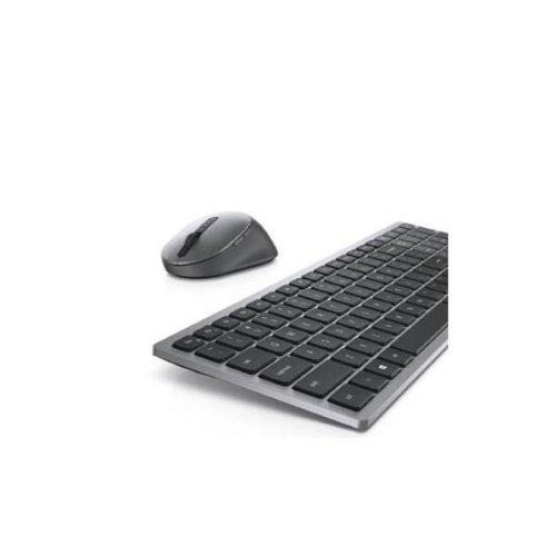 Dell Wireless Keyboard and Mouse KM7120W - Set mouse e tastiera - senza fili - 2.4 GHz, Bluetooth 5.0 - italiana - Titan Gray - per Inspiron 5502, 7306 2-in-1; Latitude 9420, 9520; OptiPlex 3090; Vostro 3681, 3888, 5301